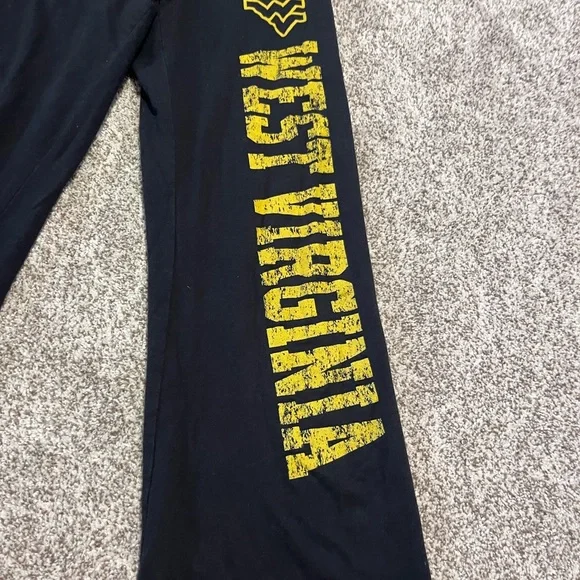 Soffe West Virginia Mountaineers Sweatpants Women’s Large WVU Black Lounge Pants - Picture 3 of 12